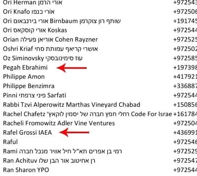 بیوگرافی پگاه ابراهیمی؛ سرمایه گذار زن ایرانی در آمریکا + سوابق شغلی و تحصیلات 4 عکس دفترچه تلفن نفتالی بنت و درج نام پگاه ابراهیمی