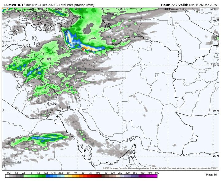 ورود سامانه بارشی جدید از روز شنبه؛ اوج بارش برف و باران برای این 9 استان + نقشه 2 نقشه هواشناسی برای شنبه به بعد