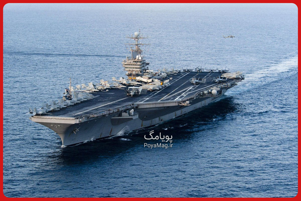 ناو آبراهام لینکلن روی دریا