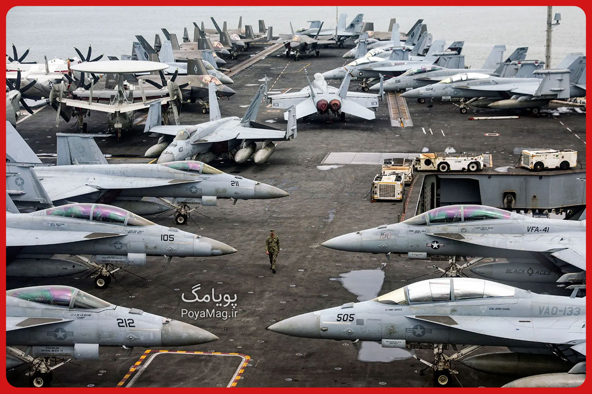 ناو آبراهام لینکلن و جنگنده های روی عرشه