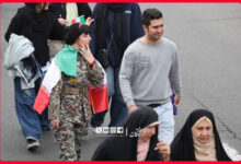 استایل زن ارتشی در راهپیمایی 22 بهمن امروز تهران + عکس