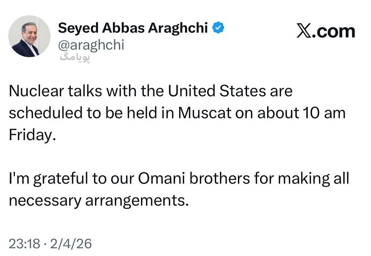 توییت عراقچی در مورد مذاکرات