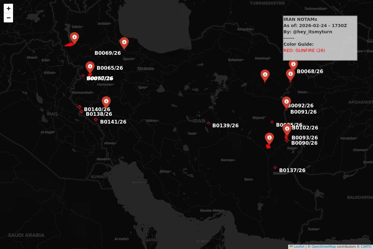 اعلام نوتام امشب 5 اسفند 1404 در مناطق مختلف ایران 2 نوتام