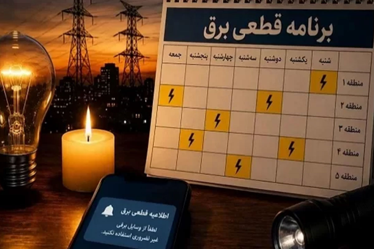 جدول قطع برق تهران از ۲۴ تیر ۱۴۰۵ | اطلاعیه رسمی شرکت توزیع برق 1 قطع برق