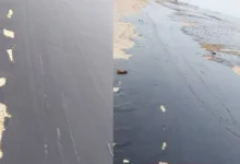 آلودگی نفتی در سواحل قشم